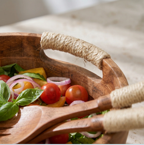 Ensemble de saladiers en bois d'acacia artisanal de qualité supérieure |   Bols de service artisanaux et durables pour fruits, yaourts et préparations variées - Product Image 5