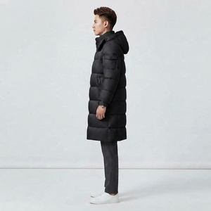 <b>Men's</b> Winter <b>Long</b> <b>Padded</b> Jacket Quilted V-neck Full Length Warm Casual Outdoor <b>Coat</b> Custom Apparel Hip Hop Waterproof - Product Image 3