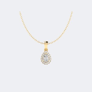 Collier de luxe multi-formes en diamants de laboratoire pour femme, or 14 carats certifié, 0,65 carat total, taille brillant rond, couleur EF, pureté VS VVS, bijoux - Product Image 1