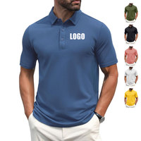 Polo de Manga Corta para Hombre, Ligero, de Secado Rápido, para Deportes al Aire Libre, Oficina, Uso Diario Informal, con Logotipo Personalizado