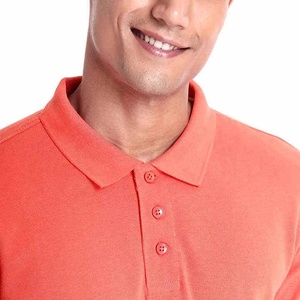 Chemises décontractées pour hommes très vendues, 100% coton tricoté, respirantes, couleur unie, logo personnalisé, manches courtes - Product Image 3