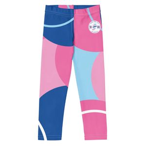 Jack and Jill Youth Girls Pink Blue <b>Printed</b> Capri <b>Leggings</b> High Waist Stretch Athletic Yoga Pants Casual Sports Activewear - Product Image 1
