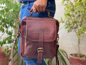 Bolso de mano de cuero de cabra con estilo Vintage para mujer, bolso de compras, bolso de cuero elegante, bolsos hechos a mano de cuero Real - Product Image 2