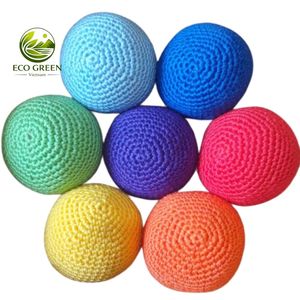 Jouet Montessori d'association des couleurs pour tout-petits, sûr, en fil de coton doux au crochet, avec boules et bols, pour le développement sensoriel - Product Image 2