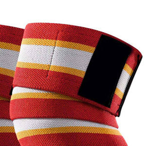 Vendas para Rodillas con Diseño de Rayas Multicolor, Cierre Ajustable de Gancho y Bucle, Soporte para Levantamiento de Pesas y Powerlifting - Product Image 3