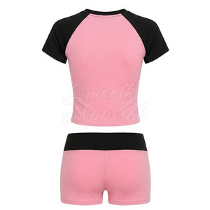Conjunto Deportivo para Mujer, Top Corto y Pantalones Cortos, Tela Suave y Elástica, Ropa Deportiva Cómoda para Gimnasio, Entrenamiento y Uso Diario - Product Image 2