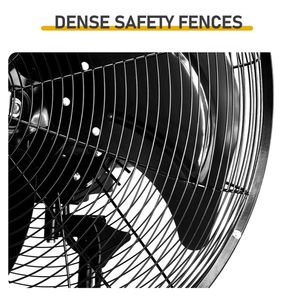 18-Inch High Velocity Wall Mount Fan 3 Speed Oscillating 4592 CFM Industrial Ventilation 70 Degree Wall Fan Wall Mounted Fan - Product Image 5