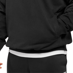 Sudadera con Capucha Negra Extra Grande para Hombre, Sudadera de Felpa Gruesa de Primera Calidad, Corte Holgado, Estilo Casual Urbano - Product Image 6