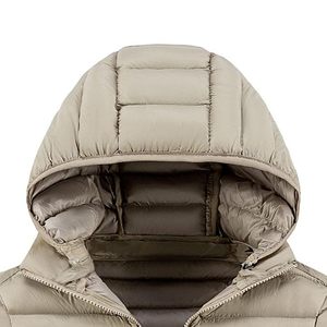 Chaqueta Acolchada Impermeable con Aislamiento Alternativo a Plumón, 100% Nylon, Diseño Patchwork, Capucha y Cuello Alto, Estilo Urbano - Product Image 2