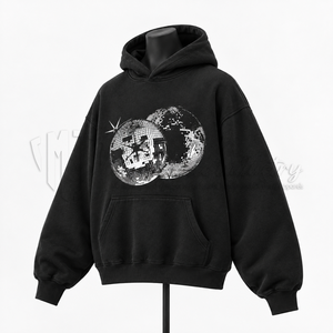 Sudadera con Capucha Personalizada con Estampado Gráfico, Unisex, Estilo Urbano, Holgada, con Hombros Caídos, OEM, ODM - Product Image 3