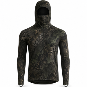 Veste de chasse à capuche camouflage, manches longues, softshell, respirante, vêtements d'extérieur pour adultes - Product Image 1