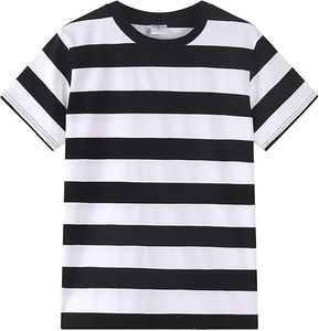 Mens Yellow <b>Black</b> Striped Breathable Plus Size Cotton Crew Neck T-<b>shirt</b> | Short Sleeve Casual Bold Stylish Everyday Comfort - Product Image 6