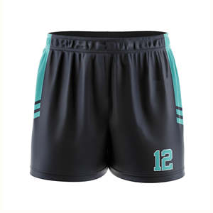 Shorts de football pour hommes en gros, personnalisés, tricotés, avec cordon de serrage, pour l'entraînement sportif, 100 % polyester, couleur unie, style décontracté et rétro, pas cher - Product Image 2