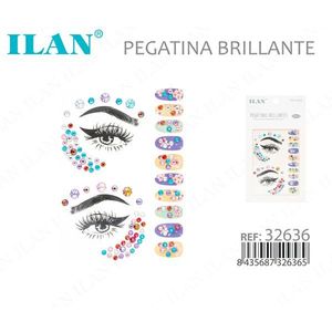 ILAN Adesivi glitterati per viso, occhi e unghie, decorativi, design 3D scintillante, Rif. 32636 - Product Image 3
