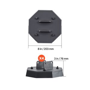 Set di 4 Cuscinetti Livellanti per Camper, Capacità 5000 Libbre, Stabilizzatori in Gomma per Rimorchio con Ampia Superficie, Accessori Esterni - Product Image 2