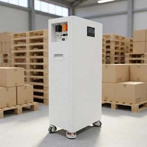 Batería de almacenamiento de energía doméstica híbrida LiFePO4 de 51.2V 300Ah con ruedas, sistema solar de pie CAN - Product Image 1