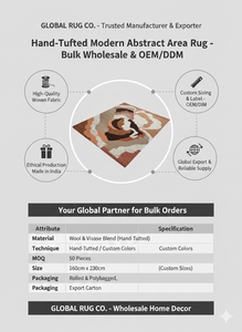 Modern Floral Pattern Handmade Wool <b>Cushioned</b> Woven Area Rug Living Room Bedroom Office Interior Flooring Home Decor Accent - Product Image 6