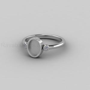 Solid 925 Silver 6x8mm Oval Bezel <b>Ring</b> Setting Zircon 14K Gold Plated <b>Blank</b> <b>Ring</b> Breastmilk Keepsake Jewelry DIY Findings - Product Image 6