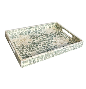 Plateau rectangulaire en nacre pour la maison, l'hôtel, le restaurant, le petit-déjeuner, le rangement, le service, design moderne - Product Image 3