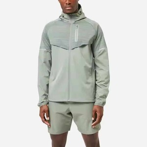 Mens Custom Reflective Nylon Windbreaker Tracksuit Two Piece <b>Zip</b> <b>Up</b> <b>Jacket</b> and Shorts Set Streetwear Summer Outfit - Product Image 5