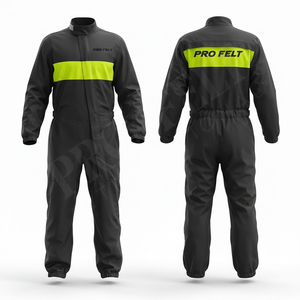 Combinaison de travail industrielle haute visibilité résistante avec bandes réfléchissantes, combinaison de moto en cuir personnalisée de haute qualité - Product Image 2