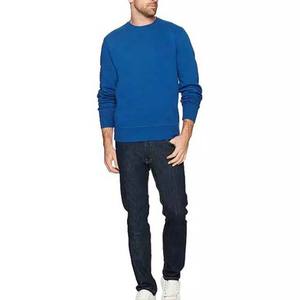 เสื้อสเวตเชิ้ตแขนยาวคอกลมสีน้ำเงินรอยัลสำหรับผู้ชาย ผ้าฟลีซ  รับทำโลโก้ตามสั่ง  OEM ODM ขายส่งเสื้อผ้า - Product Image 4