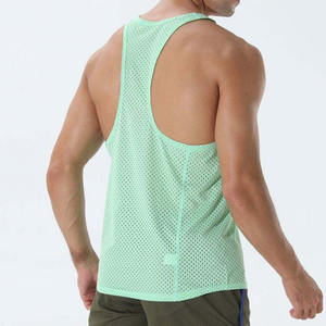 เสื้อกล้ามออกกำลังกายผู้ชาย ผ้าตาข่ายโพลีเอสเตอร์ ลดราคาพิเศษ พร้อมรับสกรีนโลโก้ - Product Image 2