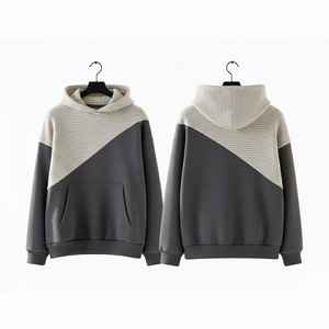 Sweat-shirt d'hiver 100 % coton pour homme et veste à capuche zippée brodée motif fleur de cerisier, style streetwear, OEM ODM disponible, haute qualité - Product Image 4