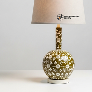 Modern Square Bone Inlay <b>Lantern</b> Geometric Moroccan Style Easter Nightstand Light Premium Artisan Home Decorative Accent <b>Lamp</b> - Product Image 6