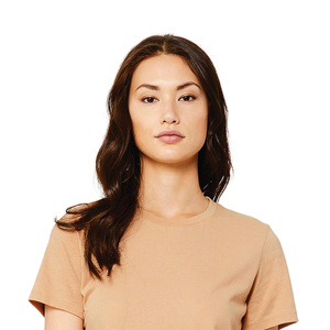 T-shirts crop top personnalisés noirs oversize, blancs unis, amples, en spandex rose pâle pour le golf et la gym, pour femmes - Product Image 2