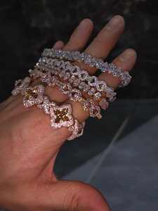 Conjunto de Pulseras de Tenis de Lujo con Incrustaciones de Diamantes y Moissanita, Joyería Hip Hop, Cadena de Eslabones Brillante, Certificado IGI, Unisex, Oro, Plata, Oro Rosa - Product Image 6