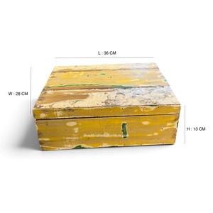 Boîte de rangement rectangulaire en bois artisanale, finition naturelle vibrante, organisateur de bijoux, boîtes de rangement décoratives, vente en gros OEM ODM - Product Image 1