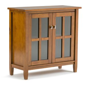 Mueble Bajo de Almacenamiento Color Marrón Dorado Claro con Diseño Shaker Cálido para Sala de Estar - Product Image 1