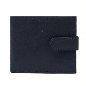 Brown Trifold Leather <b>Wallet</b> for Men with Multiple Card Slots and Transparent ID Window Slim And Blue Leather Snap Button <b>Wallet</b> - Product Image 4