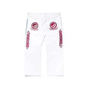 ชุดยิวยิตสู Shoyorol BJJ Gi สีขาวพรีเมียม คุณภาพสูง พร้อมโลโก้แบบกำหนดเอง รุ่นใหม่ล่าสุด น้ำหนัก 450 GSM - Product Image 4