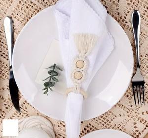 Anillos de Servilleta de Macramé al por Mayor con Elegante Decoración de Mesa Hecha a Mano para Restaurantes, Bodas y Cenas en Casa, Exportación - Product Image 3