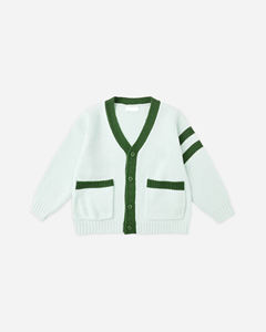 Cardigan en laine pour homme, style coréen preppy, couleur unie, avec logo personnalisé, boutonné, à manches longues, tricoté - Product Image 3