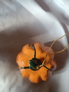 Décoration de Noël suspendue en verre pour arbre de Noël, motifs fruits (fraise, ananas, orange), ronde, taille personnalisable - Product Image 2
