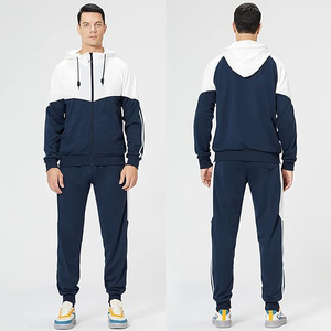 Men Windproof Streetwear Winter Hoodie <b>Jogger</b> <b>Set</b> Soft Fleece Pullover Top <b>Matching</b> Pants Side Pockets Tracksuit - Product Image 3