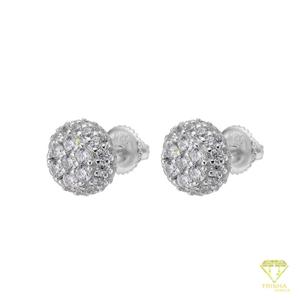 Boucles d'oreilles clous en diamant de laboratoire plaqué or de qualité supérieure, argent sterling 925, bijoux sophistiqués pour femmes - Product Image 5