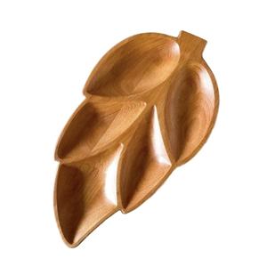 Plateau de service en bois de mangue en métal décoratif de haute qualité écologique feuille polie meilleure vente d'hôtel utilisé - Product Image 1