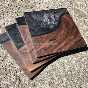 Posavasos hecho a mano de madera y resina para servir, alfombrillas y almohadillas de alta calidad para uso en el hogar, Hotel, restaurante - Product Image 2