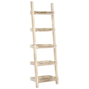 Mango <b>Wood</b> <b>Rustic</b> Decorative Ladder Shelf 3-Tier Natural Handcrafted Living Room Eco-friendly Wholesale - Product Image 3