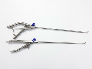 Porte-aiguille laparoscopique, 2 pièces, 5mm x 330mm, à mâchoires droites, instruments chirurgicaux réutilisables - Product Image 3