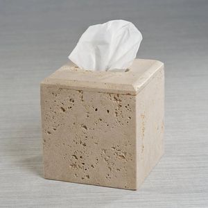 Caja de pañuelos de mármol travertino a precio mayorista, cubierta de lujo rectangular para pañuelos, decoración del hogar - Product Image 6
