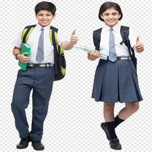 Belle chemise blanche à manches longues en coton pour garçons, uniforme scolaire, avec logo brodé et pantalon bleu marine - Product Image 3