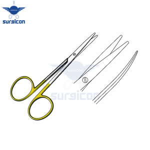 Tijeras Metzenbaum para Bebés de 11.5 cm (4-1/2 Pulgadas), Curvas, de Carburo de Tungsteno TC Dorado, Tijeras Quirúrgicas de Acero Inoxidable de Precisión - Product Image 6