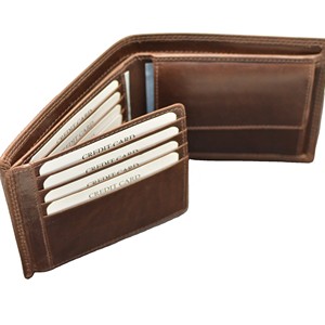 Men's Genuine Leather Long <b>Wallet</b> With Multi-Card Slots Fold Closure Minimalist Style <b>Trifold</b> Genuine Leather <b>Wallets</b> for Men - Product Image 1