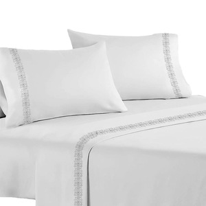 Drap de lit uni en bambou 300TC, léger, respirant et rafraîchissant, idéal pour l'été, pour hôtels et chambres à coucher. - Product Image 1