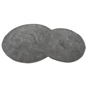 Tapis fait main gris infini, tapis moderne abstrait avec surface texturée pour salon, chambre, salle à manger, bureau - Product Image 2